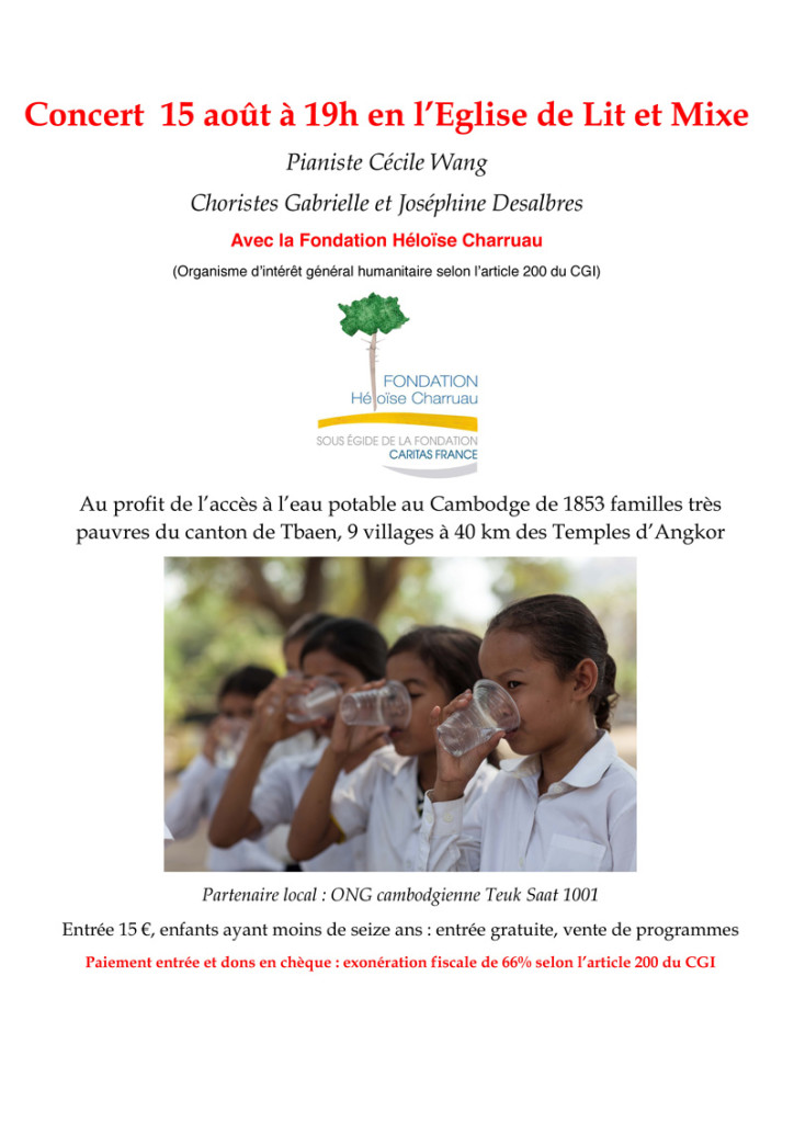 concert fondation heloise charruau eau potable cambodge